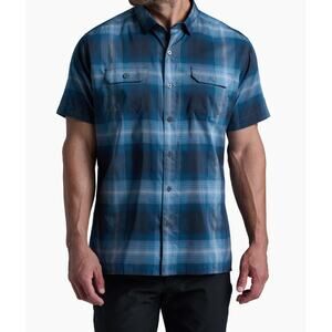 Kuhl Mens Response Lite Short Sleeve Shirt size Medium / large plaid / outdoors